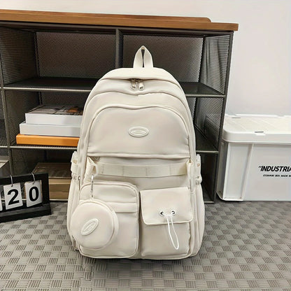 Large Capacity School Backpack with Coin Purse