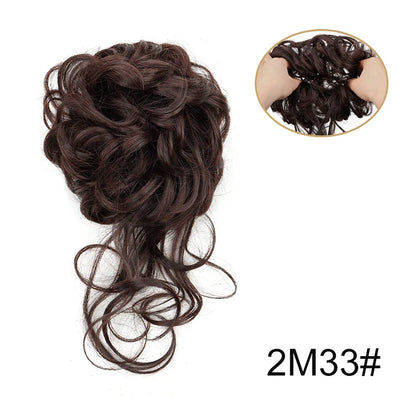Messy Bun Hairpiece Scrunchie – Synthetic Chignon Hair Extension