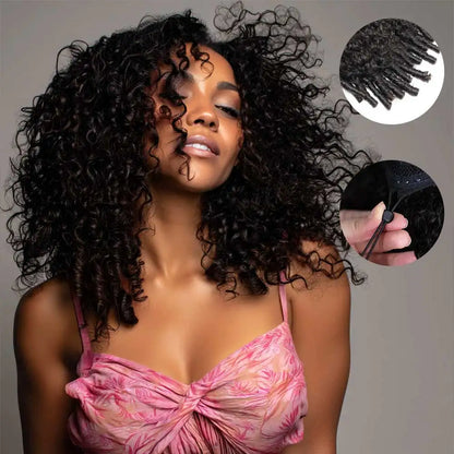 Burmese Curly Human Hair Wig 13x4 HD Lace Front Pre-Plucked
