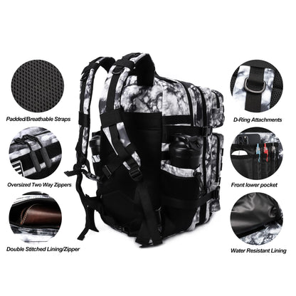 45L Tactical Backpack – Large Military Rucksack for Hiking & Gym