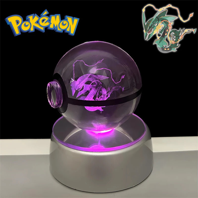 Pokémon 3D Crystal Poké Ball Night Light with LED Base