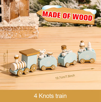 Christmas Wooden Train Decoration – Festive Holiday Ornament