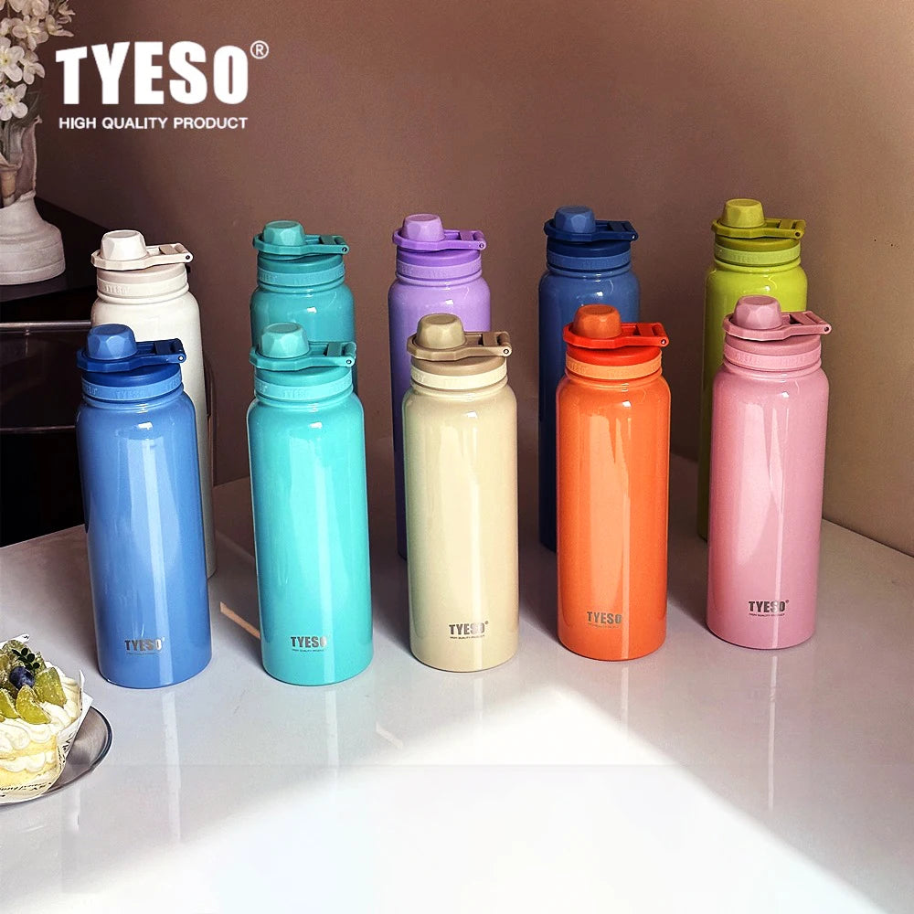 TYESO Insulated Water Bottle – Stainless Steel Vacuum Flask for Sports & Travel