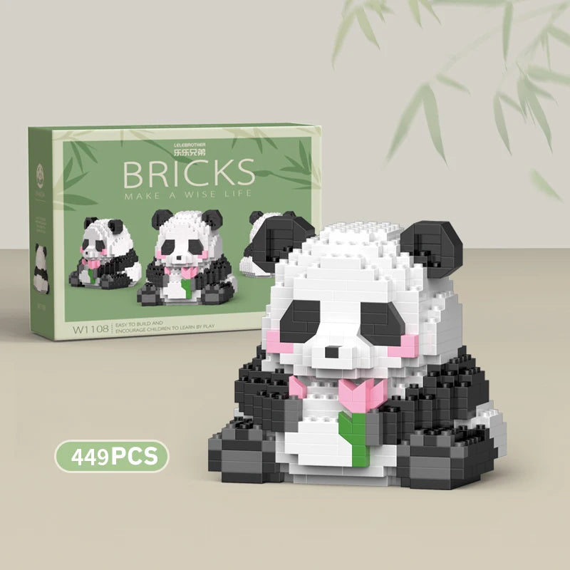 Panda Mini Building Blocks Set – Cute DIY Animal Brick Toy