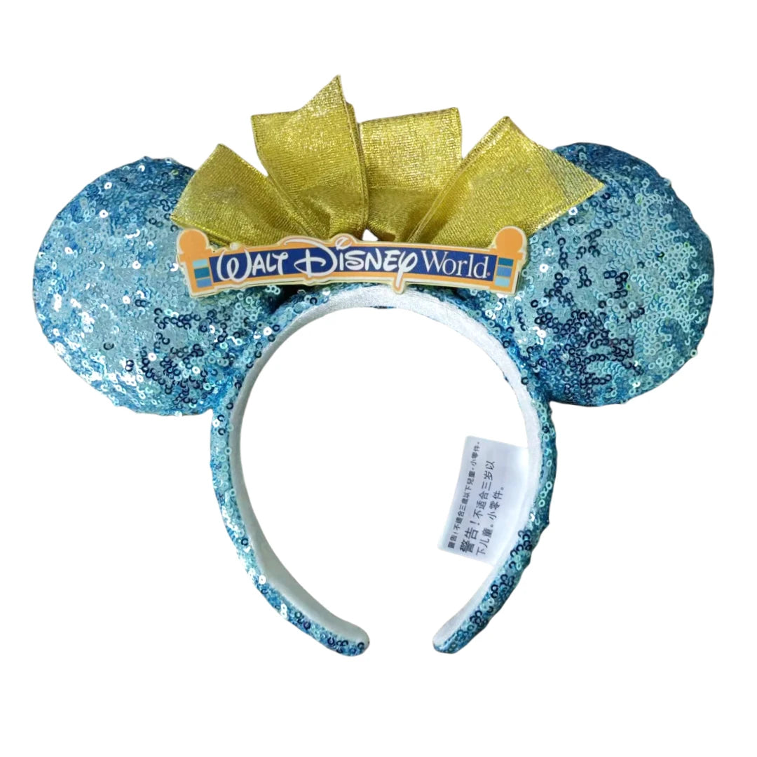 Disney Minnie Mouse Ear Headband with Bow – PU Leather Disneyland Ears