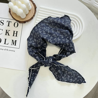 Floral Triangle Bandana Scarf – Women's Hair Head Wrap & Neck Tie