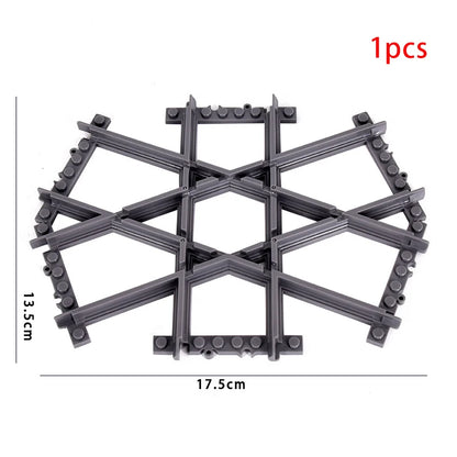 City Train Track Building Block Parts – Straight, Curved & Switch Rails