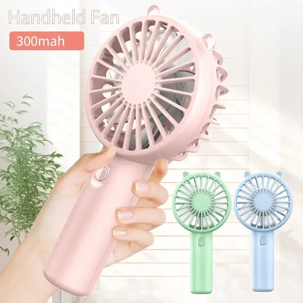 Handheld Mini Fan – USB Rechargeable Portable Cooling Fan