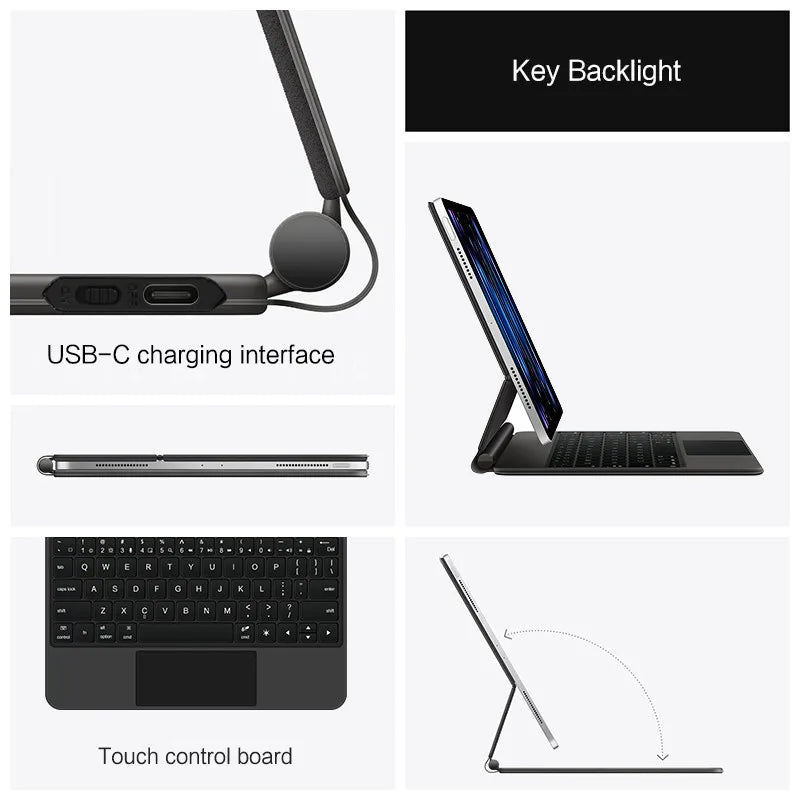 iPad Magic Keyboard Case with Touchpad – Backlit, Fits Pro, Air, 10th Gen & More