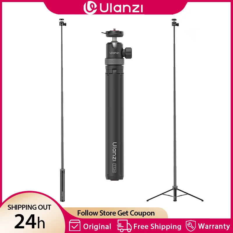 Ulanzi TT24 1.5m Selfie Stick Four-Leg Tripod Stand with Quick Release