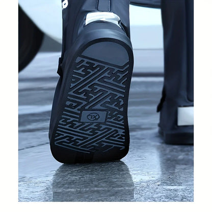 Waterproof Motorcycle Rain Boot Covers – Non-Slip Reflective Shoe Covers