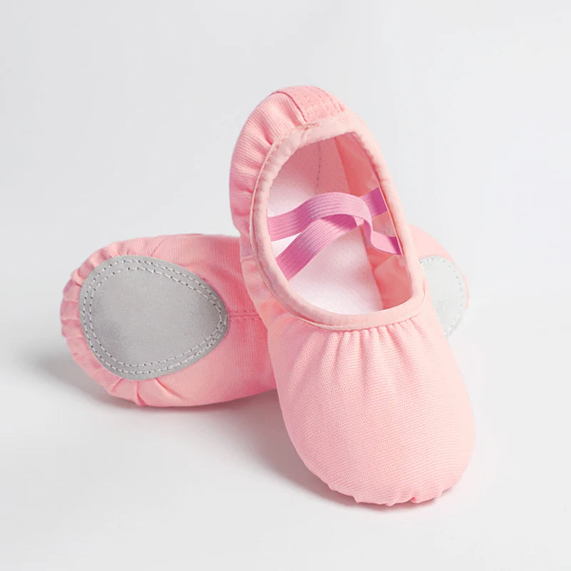 Canvas Ballet Slippers Split Sole Dance Shoes for Kids & Adults