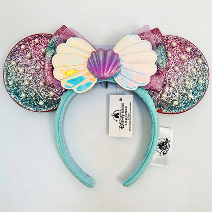 Disney Princess Minnie Ears Headband – Sequin Bow Hair Hoop