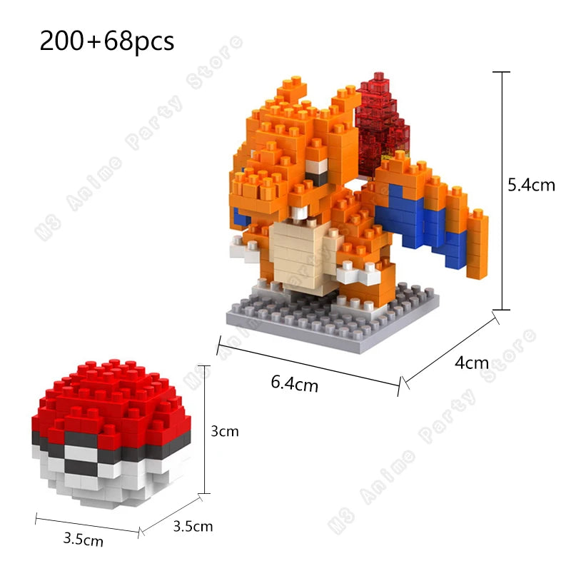 Pokemon Micro Building Blocks Set – Pikachu, Gengar, Charizard & More