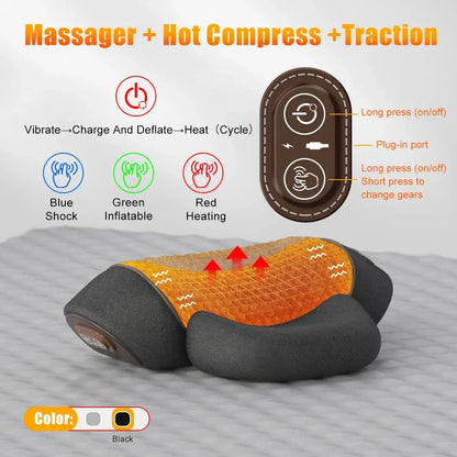 Electric Neck Massager Pillow with Heat & Vibration