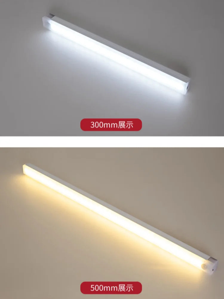 PIR Motion Sensor LED Light Bar – Rechargeable USB Cabinet Light