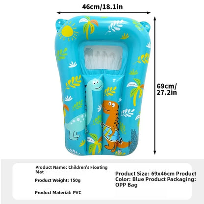 Kids Inflatable Pool Float Mat Cartoon Swimming Ring
