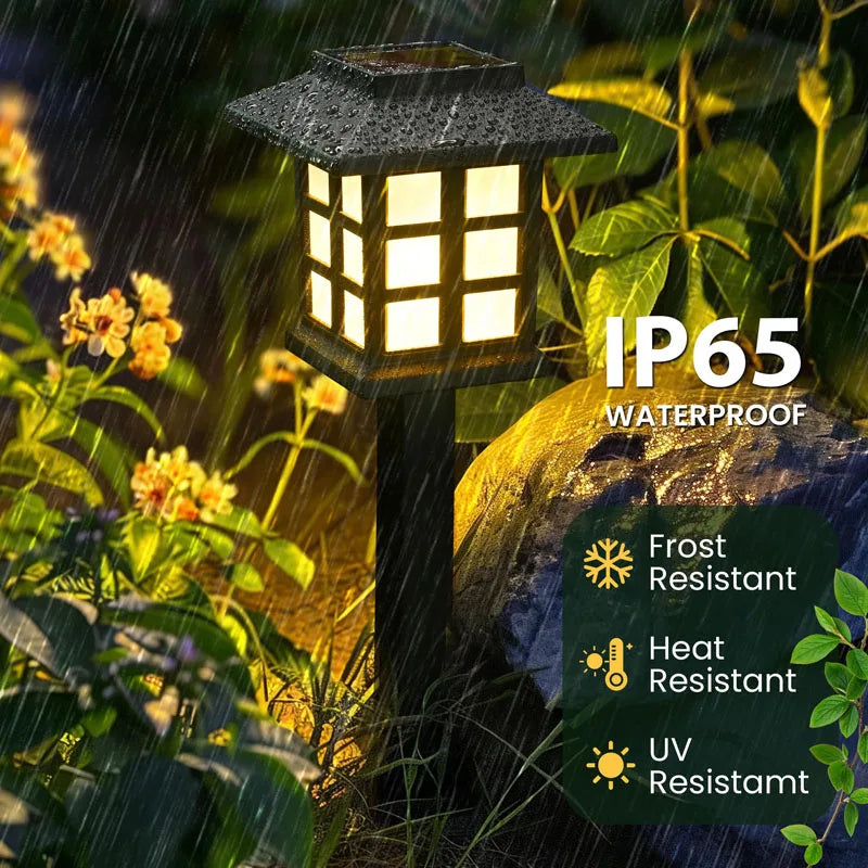 Solar Pathway Lights Outdoor – 8 Pack Waterproof Garden Stake Lamps
