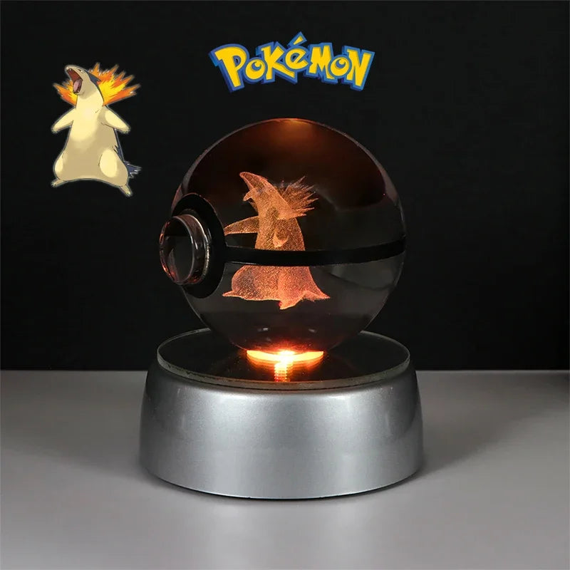 Pokémon 3D Crystal Ball Figure with LED Light Base