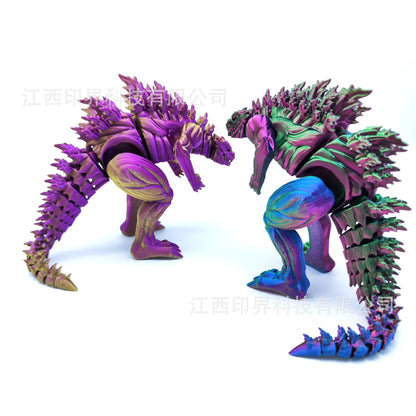 3D Printed Godzilla Action Figure – 18cm Articulated Monster Toy