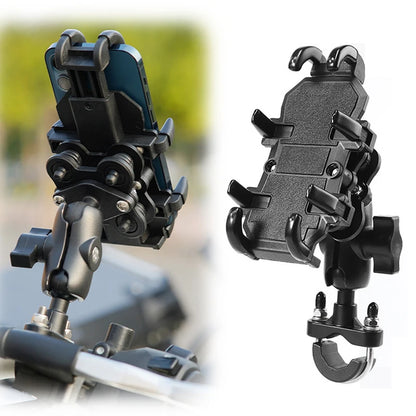 Motorcycle Bike Phone Holder Aluminum Handlebar GPS Mount Bracket