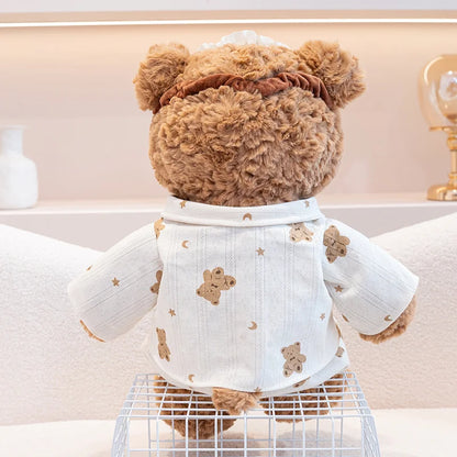 Pajama Teddy Bear Plush Stuffed Animal with Sleep Mask
