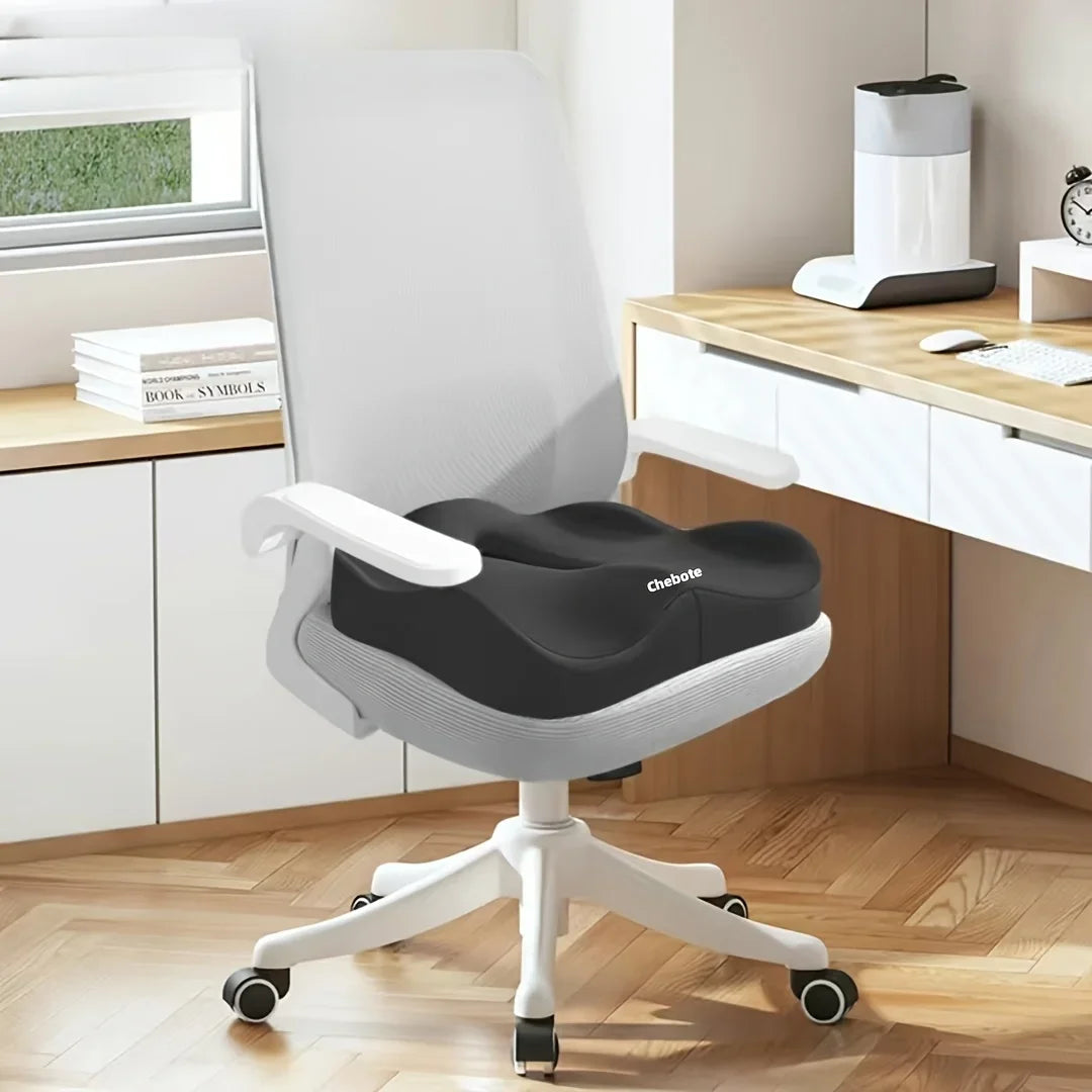3D Ergonomic Memory Foam Seat Cushion – Washable Office Chair Pad