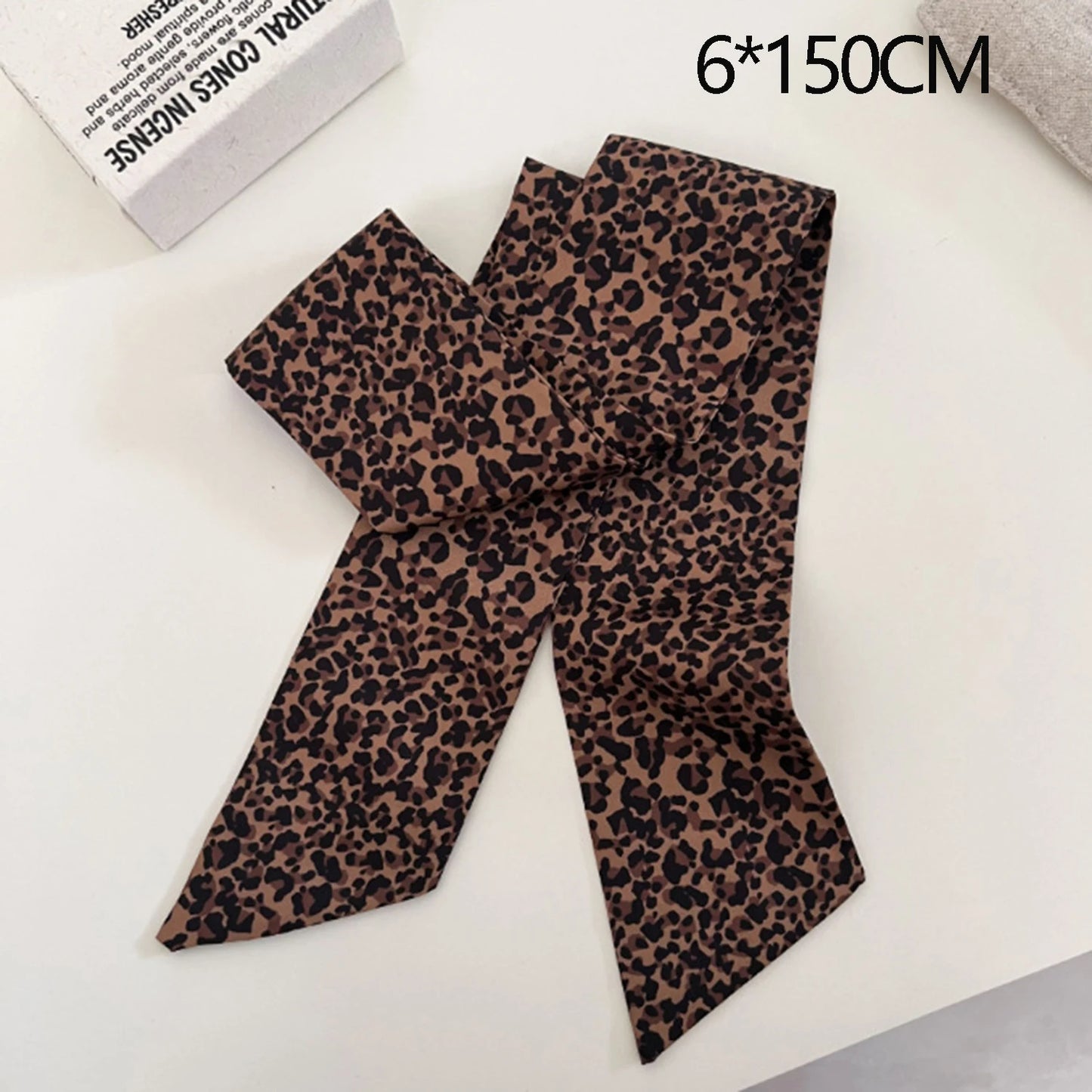 Silk Ribbon Neck Scarf for Women – Polka Dot Skinny Neckerchief & Bandana