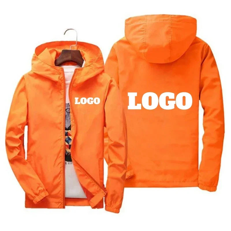 Custom Print Men's Waterproof Windbreaker Jacket – Personalized Hoodie