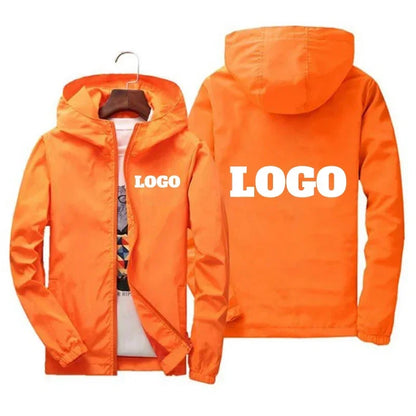 Custom Print Men's Waterproof Windbreaker Jacket – Personalized Hoodie