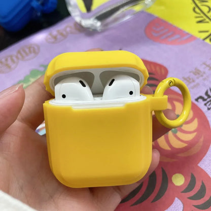 Liquid Silicone AirPods Case with Carabiner Ring – Fits AirPods 1/2/3/Pro/Pro 2/Pro 3/4