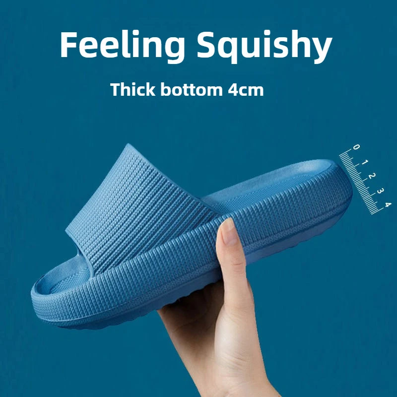 Cloud Slide Slippers – EVA Thick Sole, Height Increasing, Indoor Home