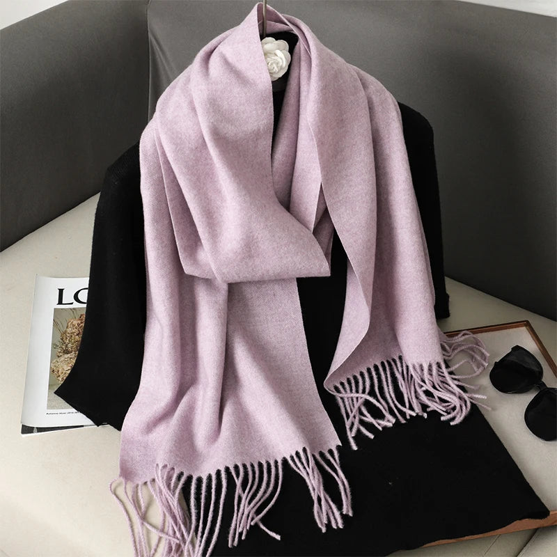 Cashmere-Feel Winter Scarf – Women's Long Warm Pashmina Shawl & Wrap