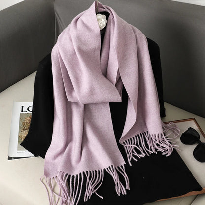 Cashmere-Feel Winter Scarf – Women's Long Warm Pashmina Shawl & Wrap