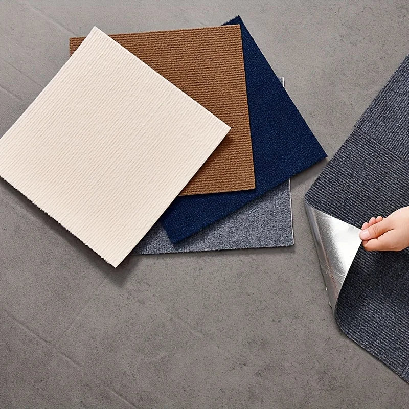 Self-Adhesive Carpet Tiles 12x12in – Anti-Slip DIY Floor Mat for Home & Office