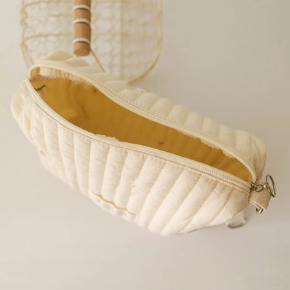 Baby Diaper Nappy Pouch Quilted Embroidery Stroller Bag