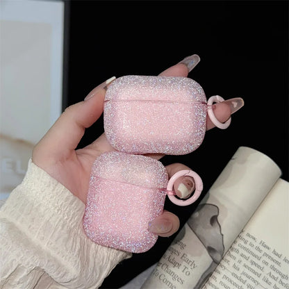 Glitter Rhinestone AirPods Case with Keychain Ring