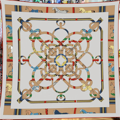 Luxury Silk Cashmere Square Scarf for Women – Designer Pashmina Shawl