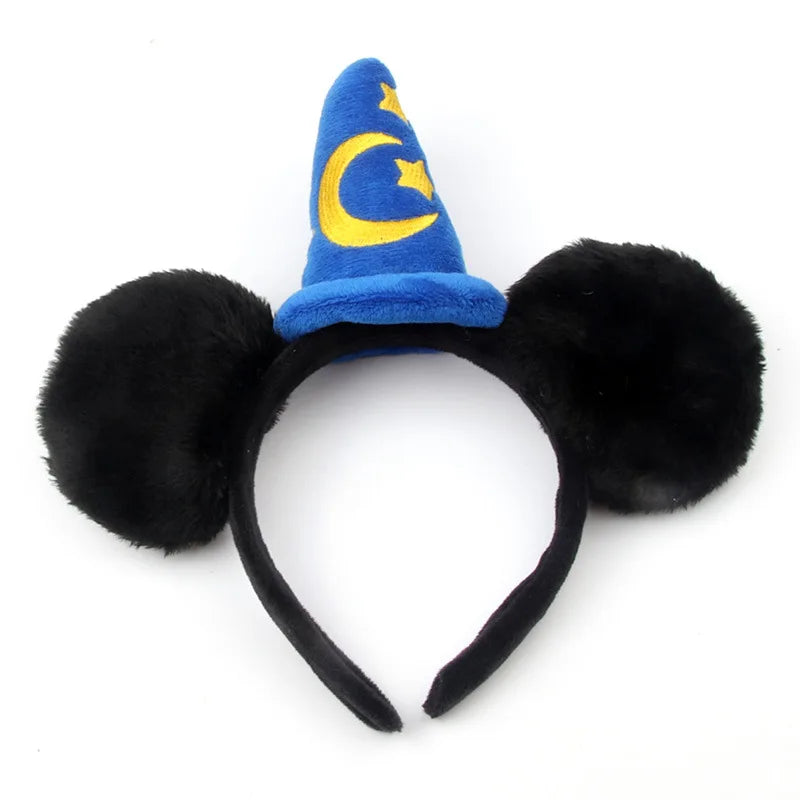 Mickey Mouse Ears Headband – Plush Sorcerer Wizard Hat