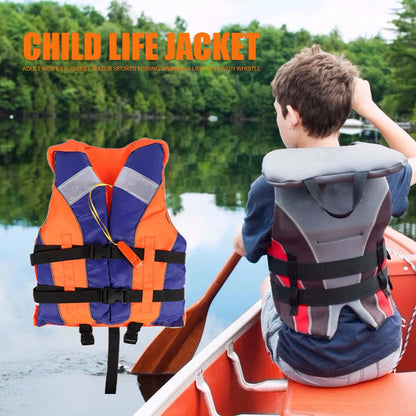 Kids Life Jacket with Whistle – Adjustable Float Vest