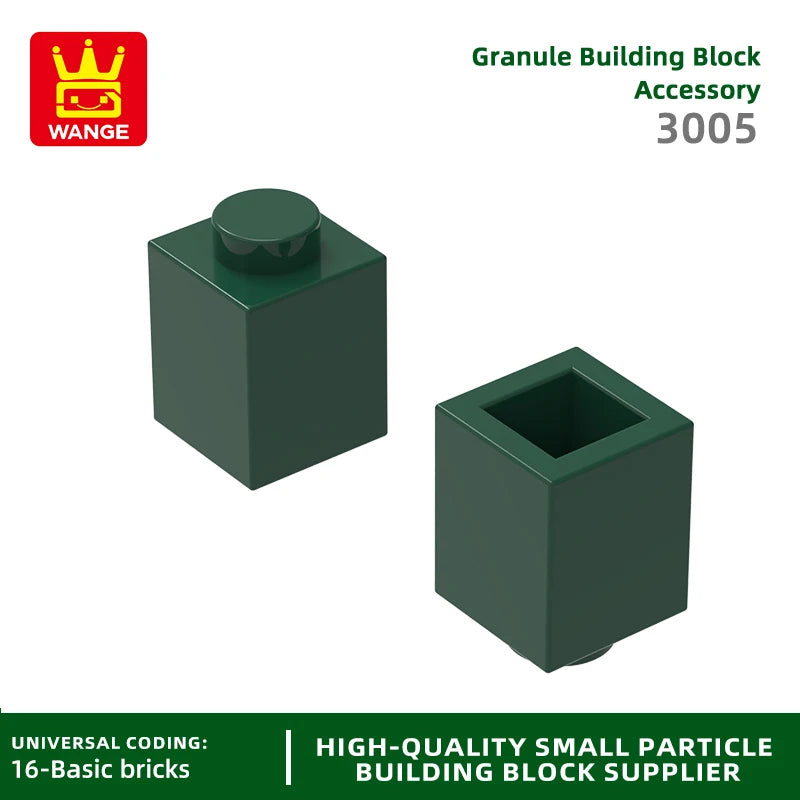 Wange 3005 1x1 Basic Brick MOC Parts – 232pcs Bulk Pack