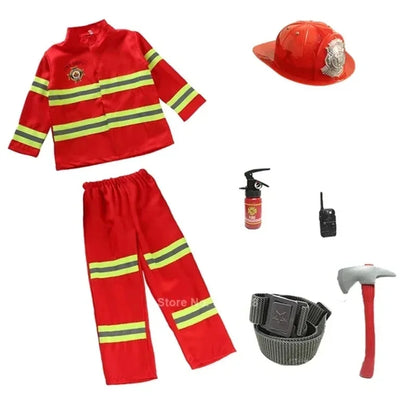 Kids Firefighter Costume Set – Halloween Cosplay Uniform