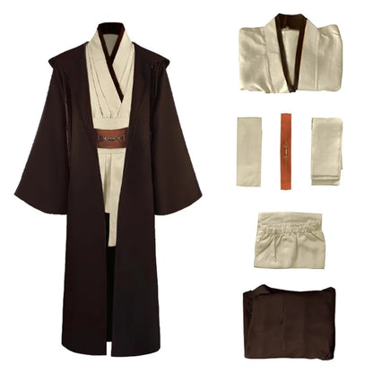 Obi-Wan Kenobi Jedi Costume Full Set – Adult Unisex Robe & Accessories