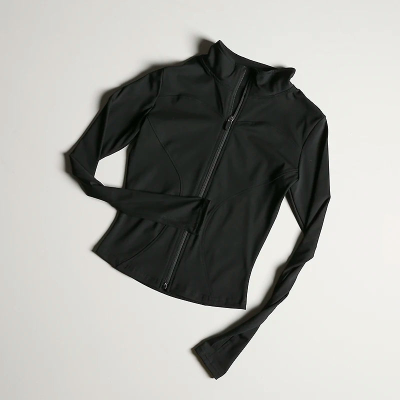 Women's Slim Fit Full-Zip Athletic Jacket – Quick Dry Activewear
