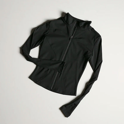 Women's Slim Fit Full-Zip Athletic Jacket – Quick Dry Activewear