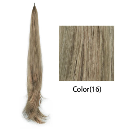 Long Layered Ponytail Synthetic Hair Extension 32 Inch Flexible Wrap-Around