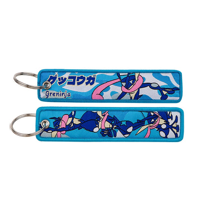 Anime Embroidered Keychain – Jet Tag Key Ring for Bags & Cars