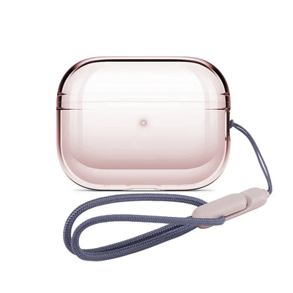 Clear AirPods Pro 2 Case with Wrist Strap – Soft TPU Cover