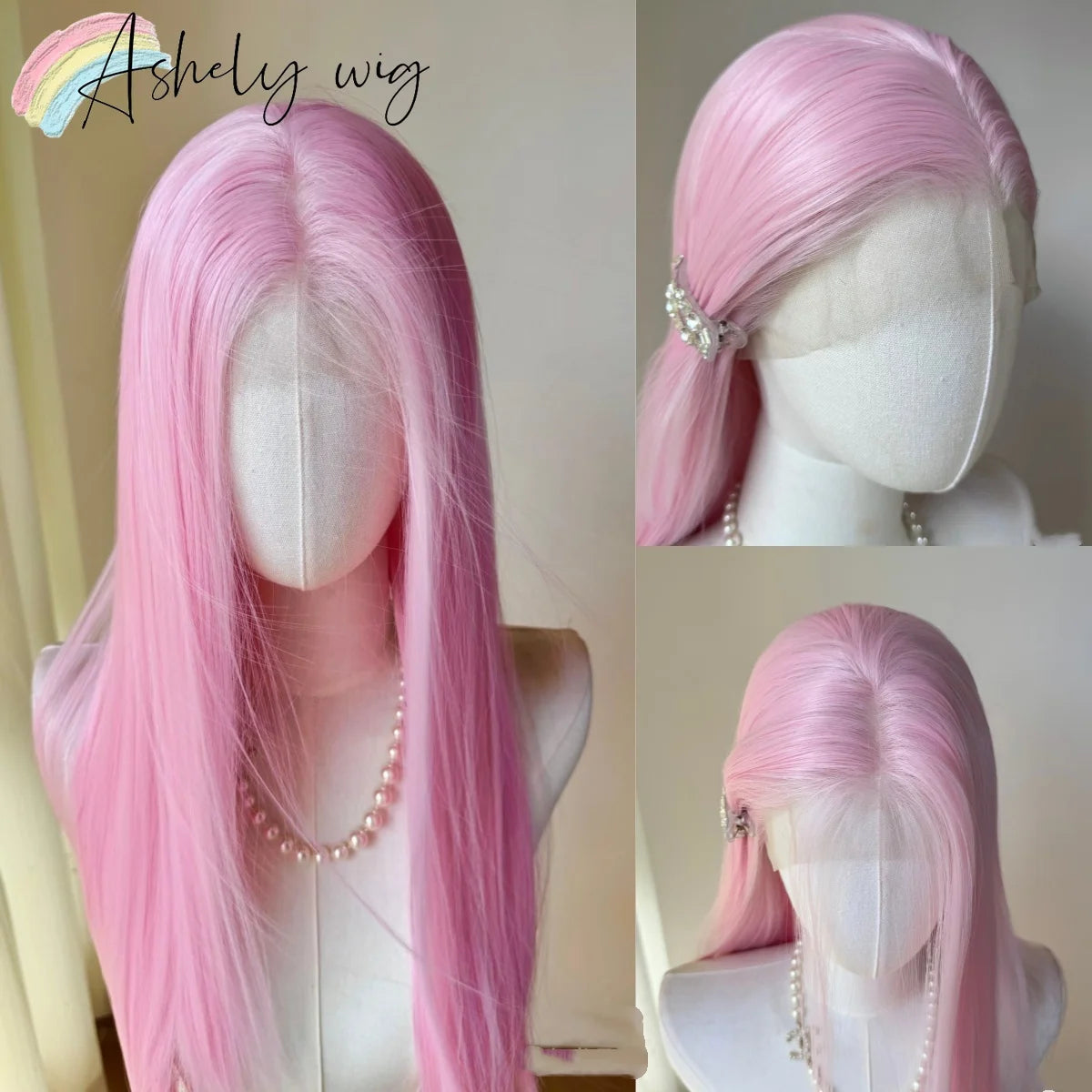 13x4 Lace Front Wig – 26 Inch Long Straight Synthetic Wig for Women
