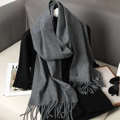 Cashmere-Feel Winter Scarf – Women's Long Warm Pashmina Shawl & Wrap